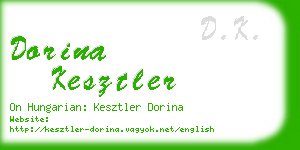 dorina kesztler business card